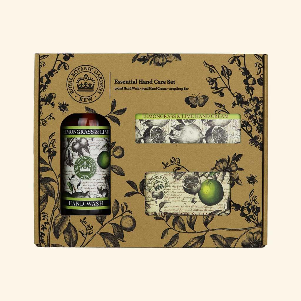 Kew Gardens Lemongrass and Lime Essential Hand Care Gift Box