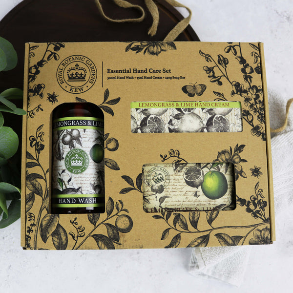 Kew Gardens Lemongrass and Lime Essential Hand Care Gift Box