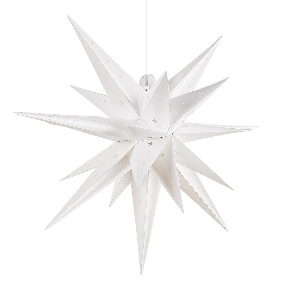 Balun Admhail 21&quot; Large LED Moravian Star Light Warm White Hanging Outdoor Christmas Light German Advent Star Decor for Indoor Outdoor Porch Christmas Tree Topper Decorations with LED Light