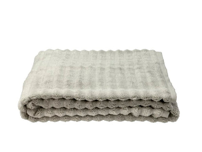 Zone Denmark Inu Beach Towel - Luxurious Quick Dry Bath Towel and Sauna Towel in Extra Large Size, Crafted from 100% Cotton for Ultimate Comfort and Absorbency (Soft Grey)