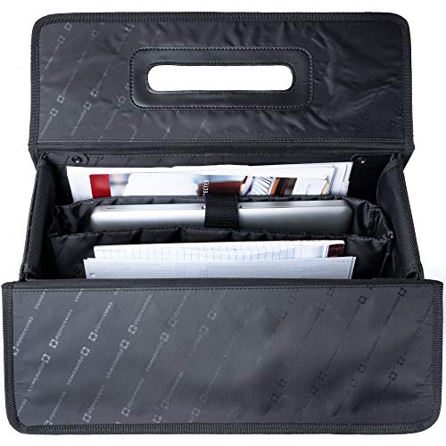 Alpine Swiss Rolling 17” Laptop Briefcase Hard Side Catalog Case on Wheels.