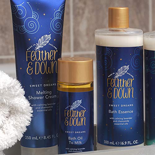 Feather & Down Sweet Dream Melting Shower Cream (250ml) - With Calming Lavender & Chamomile Essential Oils. Cruelty Free. Vegan Friendly. Natural Extracts.