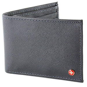Alpine Swiss Men's 2-In-1 Bi-fold Wallet & Card Case Grey.