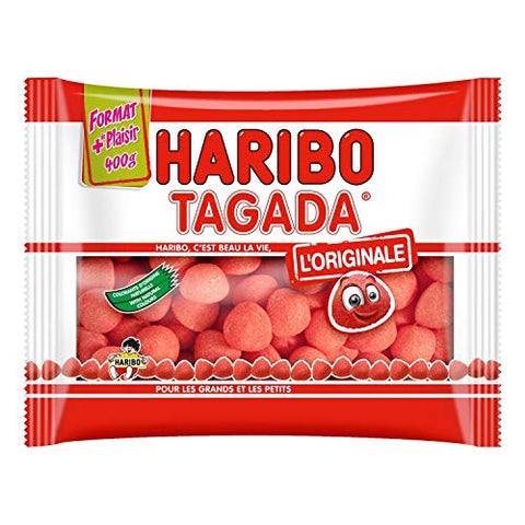 Haribo Fraise Tagada 400 Grams Candy Bag Imported from France.