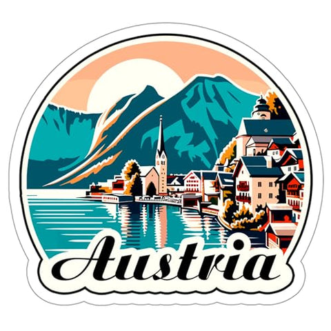 Austria Sticker Camp Travel Decal Vinyl Small Waterproof 4".