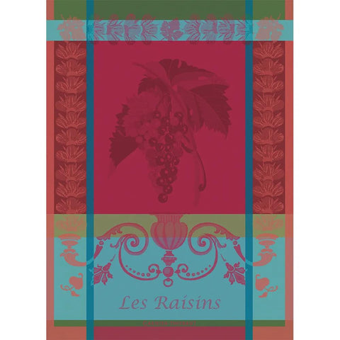 Garnier Thiebaut Les Raisins Lie De Vin Kitchen Towel, 22"x30", Multiple.