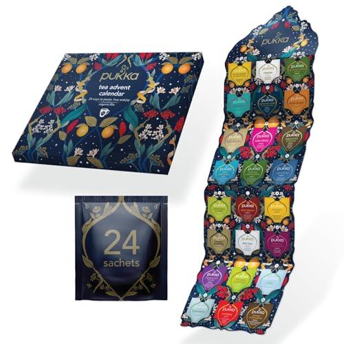 Pukka Tea Gift, Organic Tea Advent Calendar, 24 Tea Bags