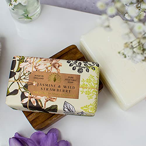 The English Soap Company, Jasmine & Wild Strawberry Soap Bar, Anniversary Collection 200g.