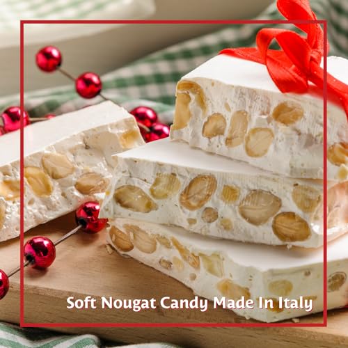 Sperlari Torrone Traditional Italian Candy - Gourmet Soft Nougat With Honey, Vanilla & Crunchy Sliced Almonds - Full Size Imported European Candy Bar - Holiday Dessert - 150 gr / 5.29 oz (Pack of 1).