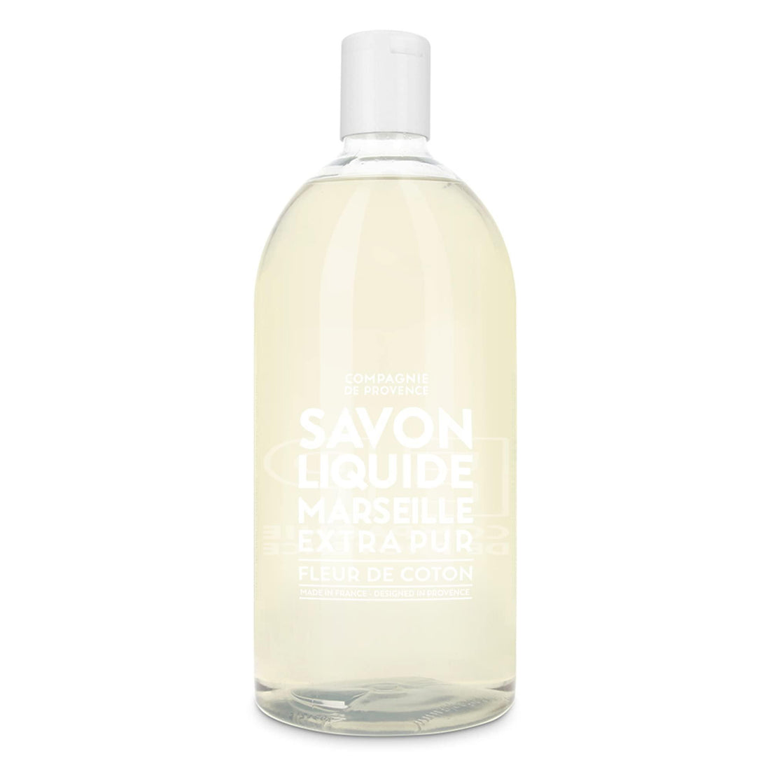 Compagnie de Provence Savon de Marseille Extra Pure Liquid Soap - Cotton Flower - 33.8 fl oz Plastic Bottle Refill