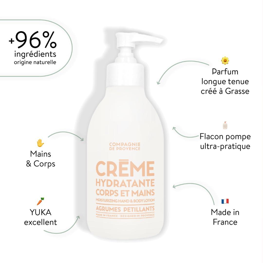 Compagnie de Provence Liquid Marseille Hand and Body Lotion, Sparkling Citrus - 10 Fl Oz