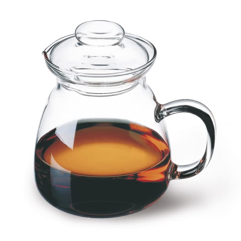 Simax Glassware 20 Oz. Glass Teapot | Short Spout, Microwave and Stovetop Safe, Heat, Cold, and Thermal Shock Resistant Borosilicate Glass, Makes a Stunning Presentation