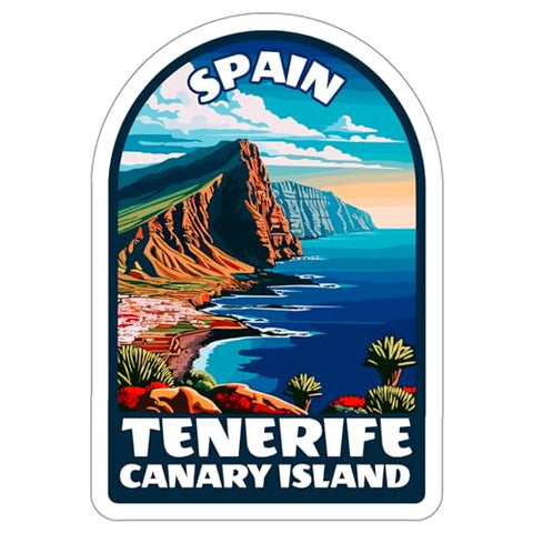 Tenerife Canary Islands Sticker Spain Window Outdoors Decal Vinyl Small Waterproof 4".