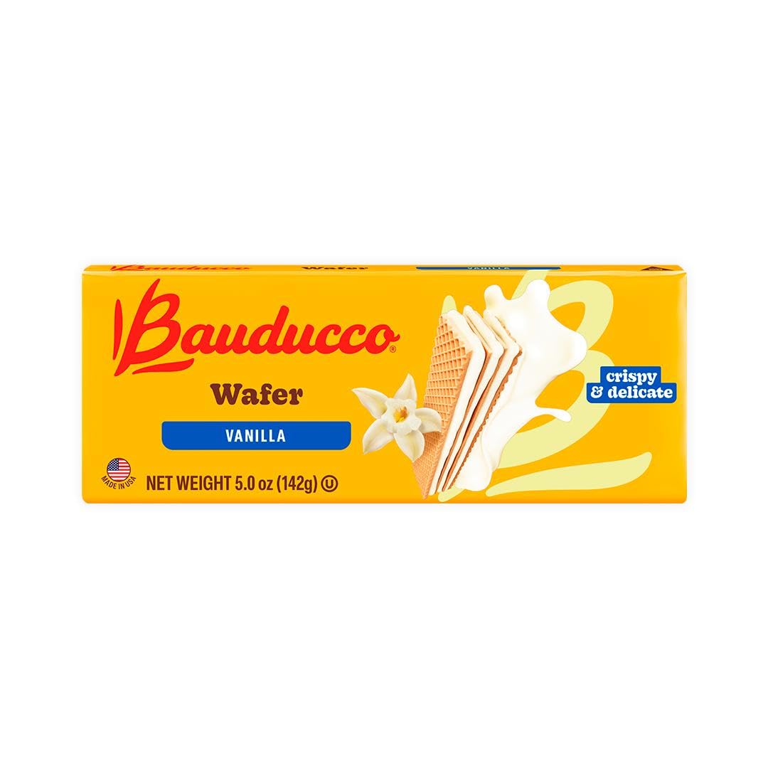 Bauducco Vanilla Wafers - Crispy Wafer Cookies With 3 Delicious, Indulgent, Decadent Layers of Vanilla Flavored Cream - Delicious Sweet Snack or Desert - 5.0 oz (Pack of 1)