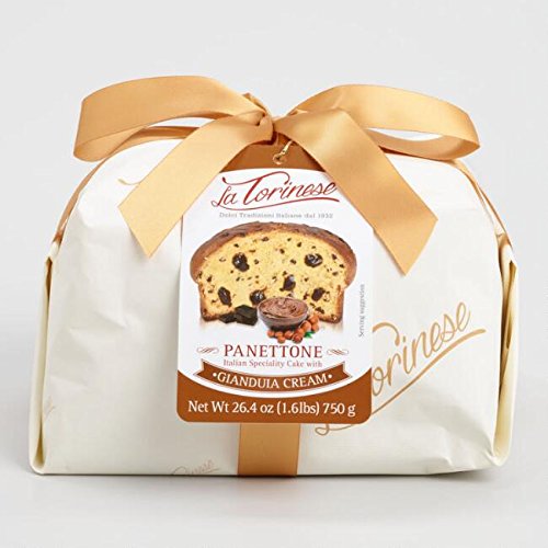 La Torinese Hazelnut Gianduja Cream Panettone, 750g, Made in Torino, Italy