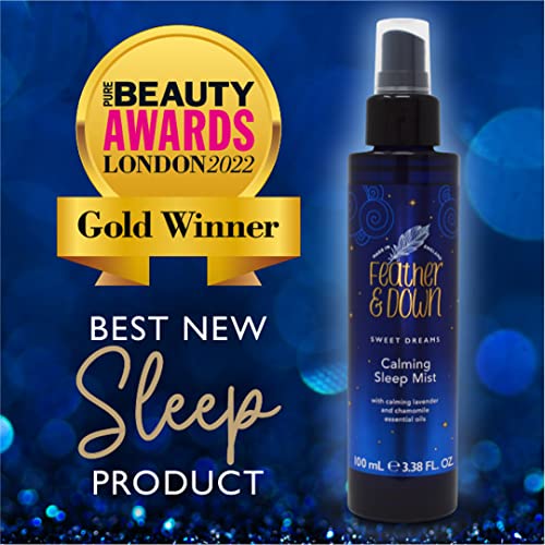 Feather & Down Sweet Dreams Calming Sleep Face & Body Mist (100ml) - With Calming Lavender & Chamomile Essential Oils. Cruelty Free & Vegan Friendly.
