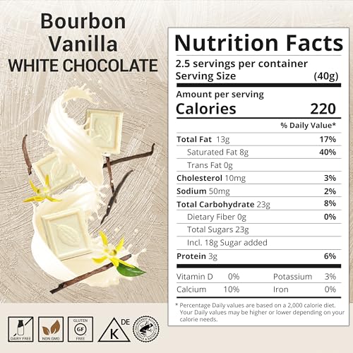 Milkboy Swiss White Chocolate Bars - Gourmet Bourbon Vanilla Chocolate Bars - Made with Pure Natural Vanilla - White Premium - Gluten Free - Non-GMO - Kosher - 3.5oz 5 Packs.