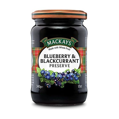 MACKAYS Blueberry & Black Currant Preserve, 12 Ounce.