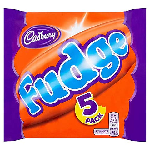 Cadbury Fudge British Chocolate Bar 6 Pack (156g).