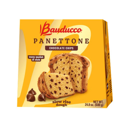 Bauducco Panettone with Chocolate Chips, Moist &amp; Fresh, Traditional Italian Recipe, Italian Traditional Holiday Cake 24.0oz (Pack of 1)