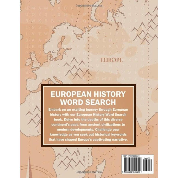 European History Word Search: Perfect For Adults, Seniors and Teens Learn All About European History. Gifts for Birthday, Special Occasion.