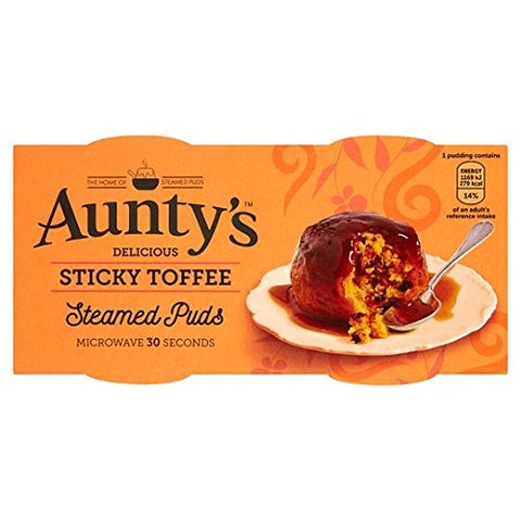 Auntys Sticky Toffee Steamed Puds 2 x 95g