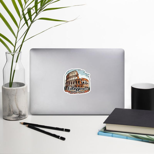 Colosseum Rome Colosseo Roma Sticker Italy Weatherproof Vintage Decal Vinyl Small Waterproof 4".