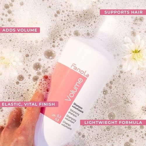 Fanola Volumizing Shampoo For Fine Hair Cleanses And Gives Volume To The Roots And Reinforces The Hair Without Weighing It Down 1000 ml
