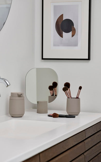 ZONE DENMARK Nova Soap Dispenser - A Fusion of Sleek Design and Durable Material - Elevate Your Bathroom with Sophistication and Practical Elegance. A Stylish and Functional Bathroom Accessory