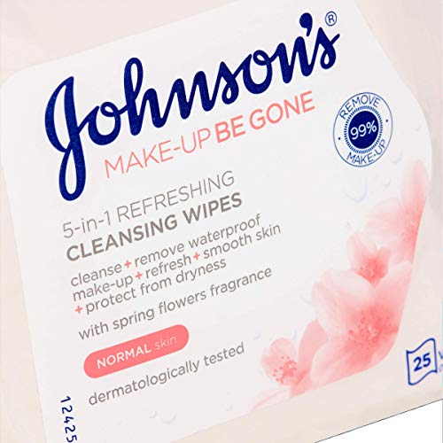 Johnson's Face Care Make Up Be Gone Refreshing Wipes - Pack of 25