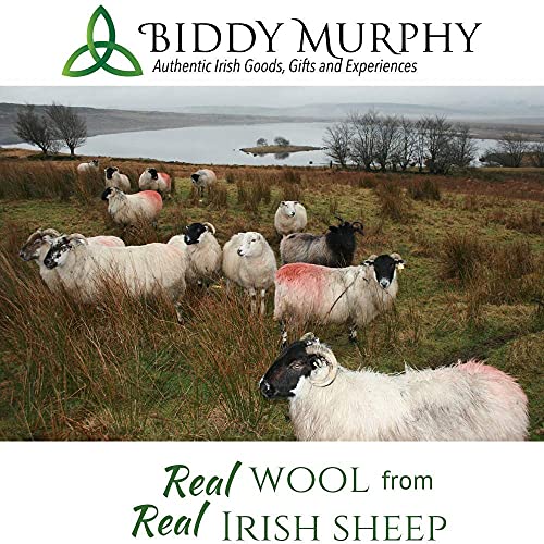 Biddy Murphy, 100% Irish Wool Blanket, Large King Size 90" x 109" Inches, Traditional Style, Heirloom Quality, Warm, Soft Lambs Wool, Woven in Co. Kerry Ireland, Imported, Purple.