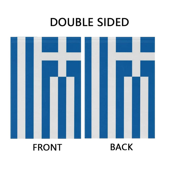 Greece Garden Flags 12 x 18 Inches Double Sided Vivid Color and Fade Proof.