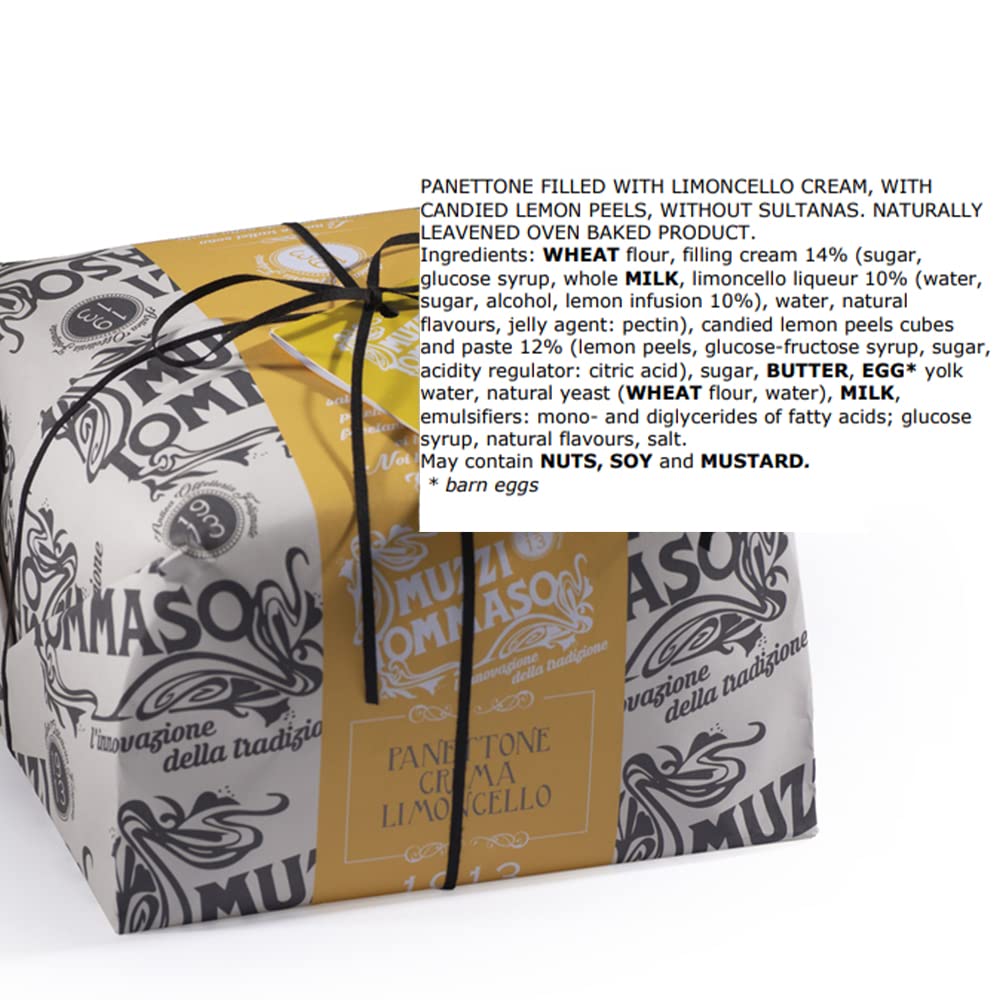 Panettone Tommaso Muzzi Limoncello, feito na Itália, 450 g Y