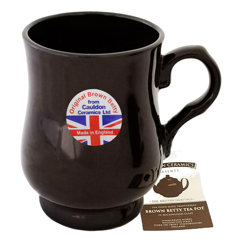 SELPONT ics Brown Betty King Mug | Ideal Size for Tea and Coffee | Made from Traditional Staffordshire Red Clay | Ideal Gift for Tea and Coffee Lovers.