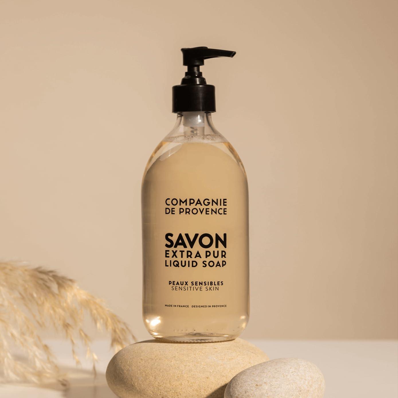 Compagnie de Provence Savon de Marseille Extra Pure Liquid Soap - Sensitive Skin - 10 Fl Oz Plastic Pump Bottle