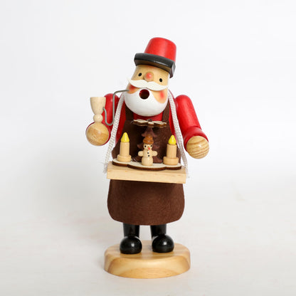 PIONEER-EFFORT Wooden German Incense Smoker Figurine 7.5 Inch - Handcrafted Hawker Selling Windmill, Unique Holiday Decoration, Perfect for Christmas, Home Décor and Seasonal Gifts