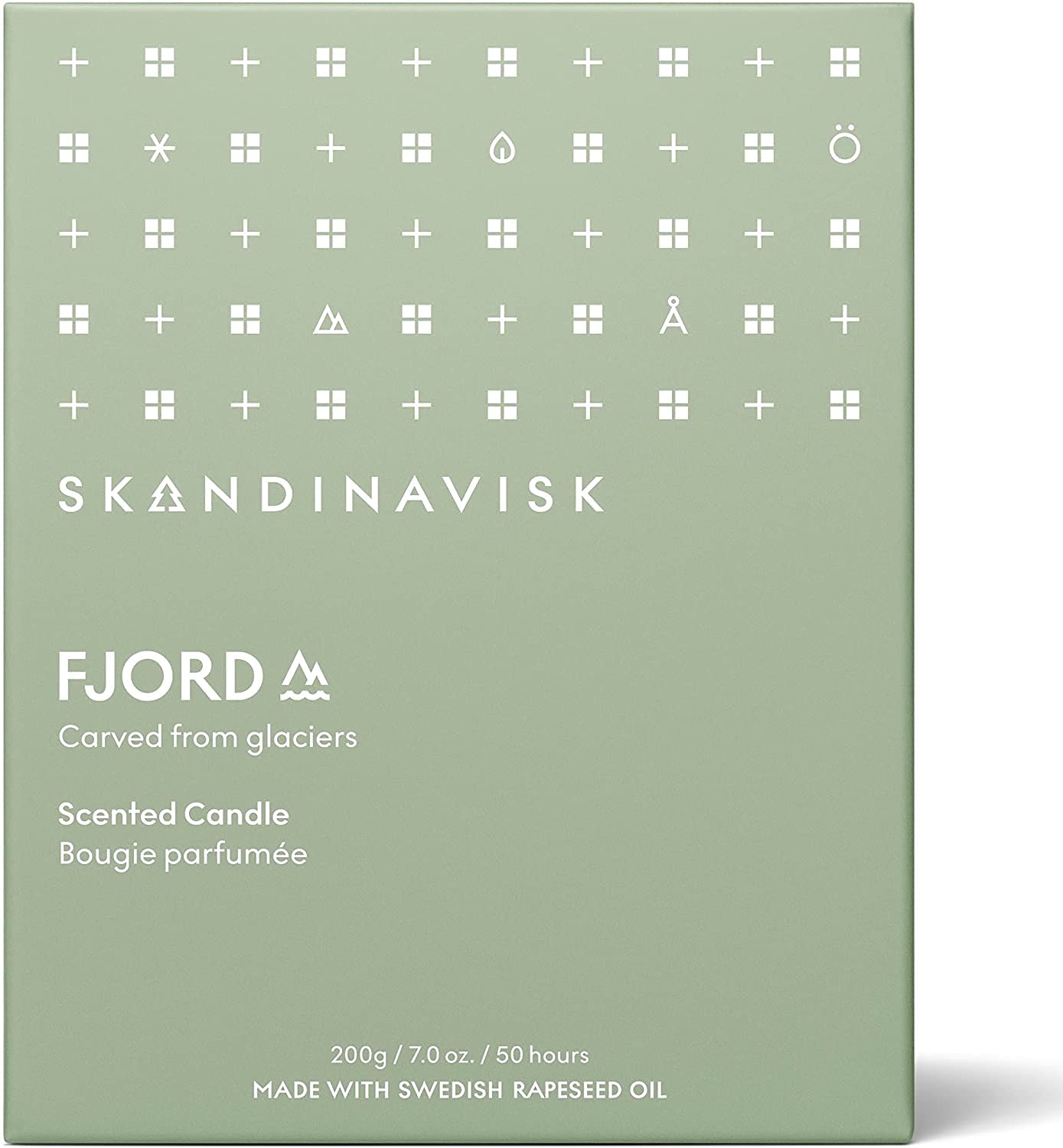 Skandinavisk Fjord Scented Candle. Fragrance Notes: Apple and Pear Blossom, Orchard Fruits and Redcurrants. 7.0 oz.