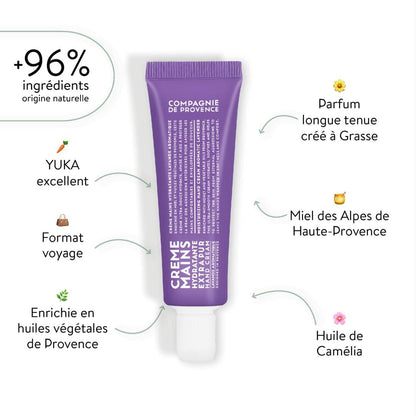 Compagnie de Provence Travel Hand Cream Extra Pure - Aromatic Lavender - 1 Fl Oz Tube