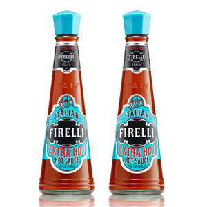 FIRELLI Extra Hot Italian Hot Sauce - 5oz Bottle (Pack of 2).