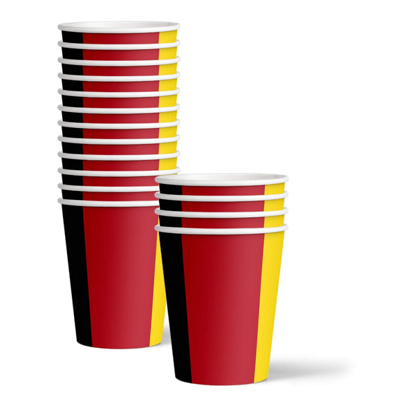 Germany German Flag Birthday Party Supplies Set Plates Napkins Cups Tableware Kit for 16.