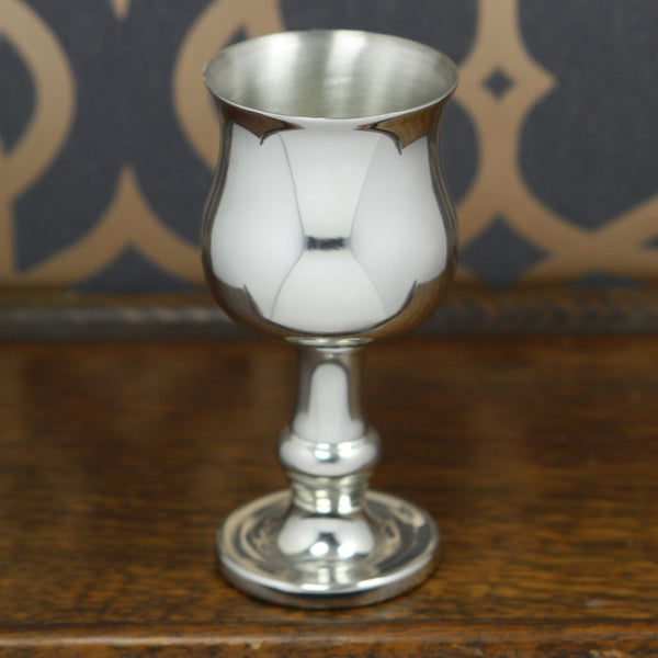 English Pewter Company Wine Goblet or Kiddush Cup 6.25" Tall [PG502].