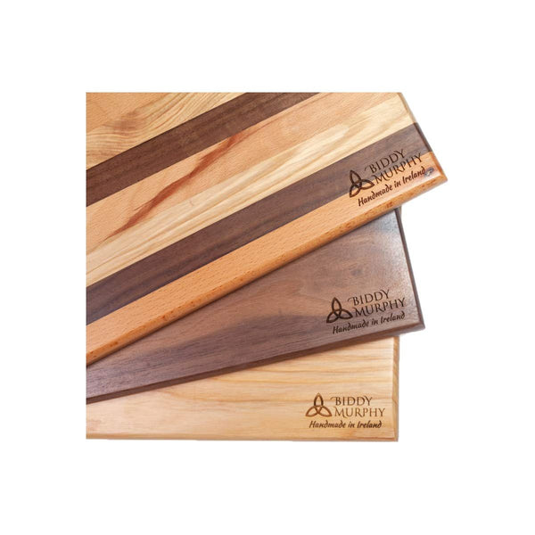 Biddy Murphy Ash Hardwood Cutting Board for Kitchen 16" x 10" Large Handmade, Sustainable Irish Wood, Reversible, Made in Ireland.