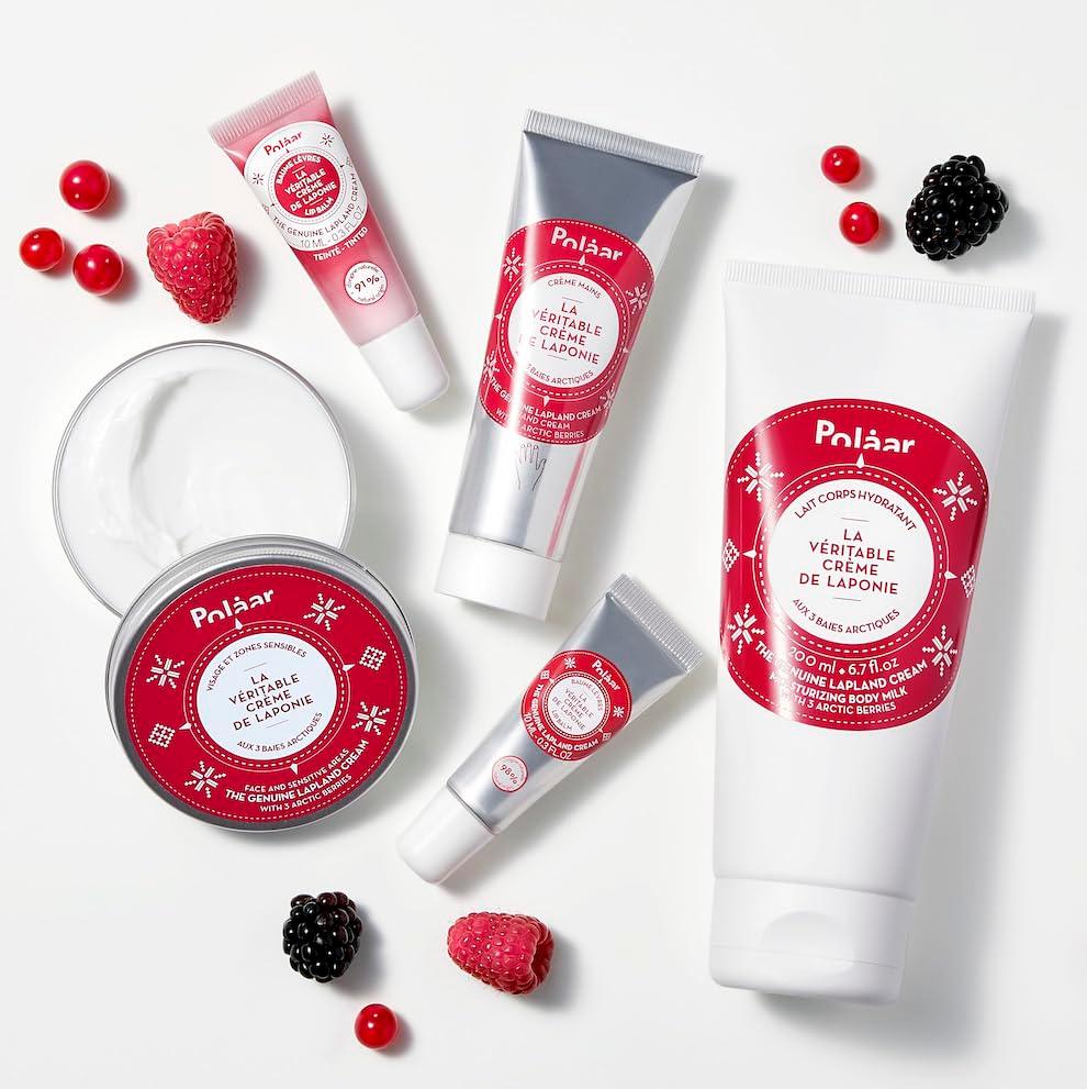 Polåar - Lip Balm - The Genuine Lapland Cream with 3 Arctic Berries - Nourishing Treatment for Damaged Lips, Protects Dry Skin - 98% natural, Curelty Free, Made in France - 0.3 Fl Oz