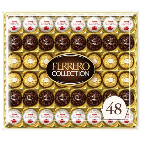 Ferrero Collection, 48 Count, Premium Gourmet Assorted Hazelnut Milk Chocolate, Dark Chocolate and Coconut, Great Easter Gift, 18.2 oz