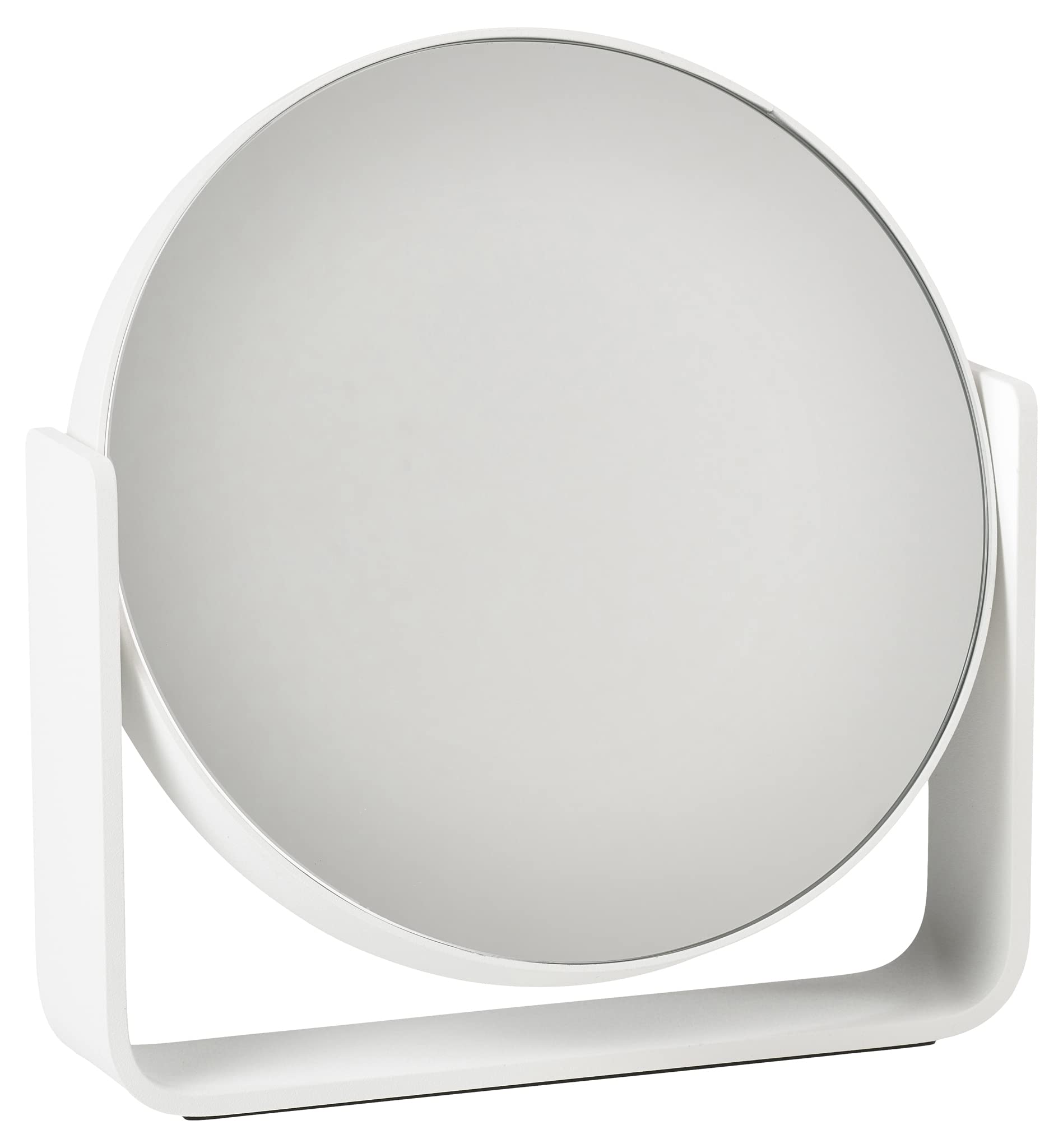 Zone Denmark Ume Table Mirror - Elegant Reflective Accent for Vanity and Tabletop Décor - White, 7.68&quot; L x 7.48&quot; W