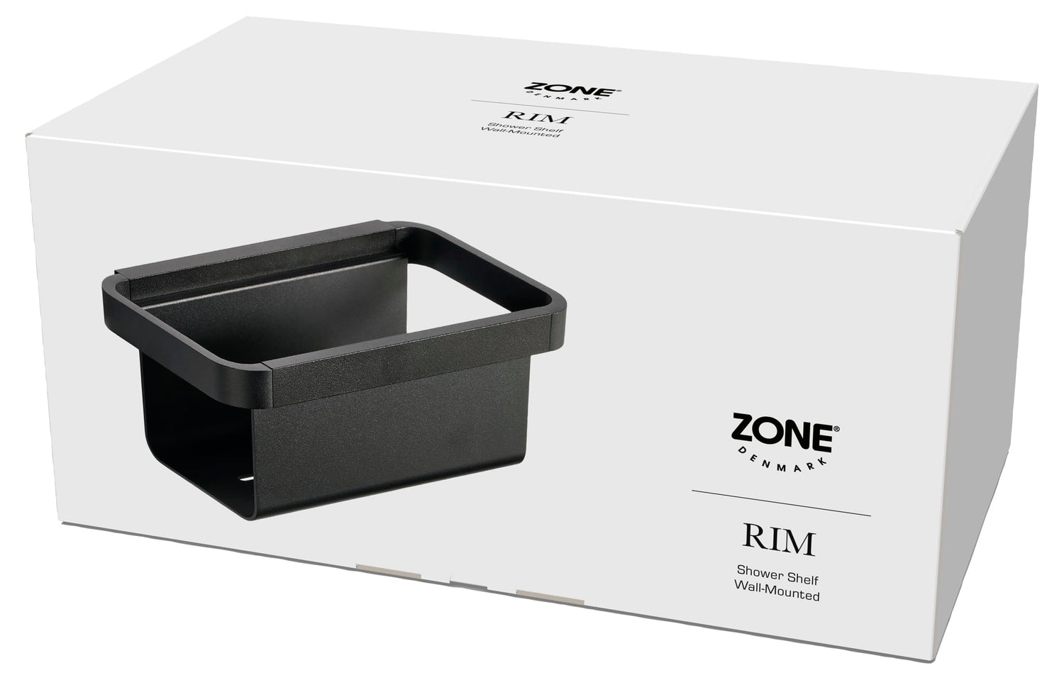 Zone Denmark Rim Shower Caddy - Effortless Organization and Elegance The Ultimate Solution for Stylish Bathroom Storage and Convenience - Featuring Sleek Design, Durable Construction- (Black)