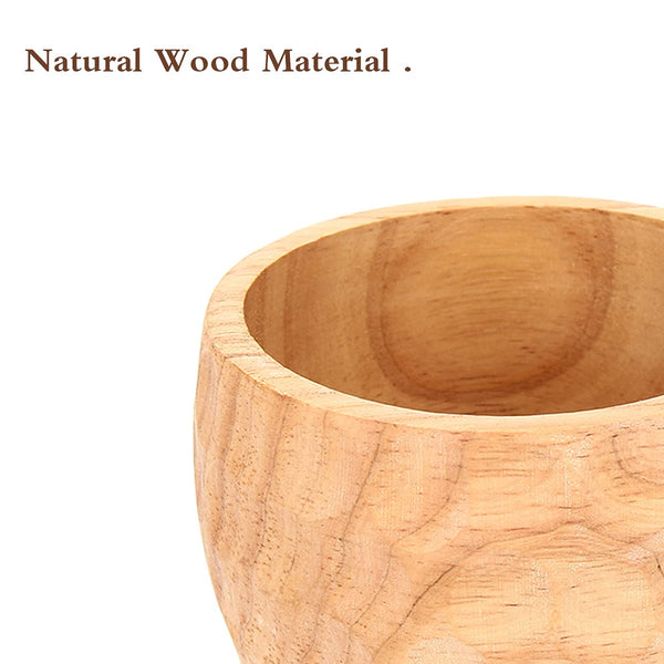 Mochiglory Wooden Cup Camping Cup Nordic Style Handmade Natural, Portable Wood Mug Drinking Cup for Coffee, Tea and Milk.
