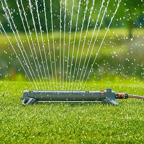 Gardena 18714-80 AquaZoom Fully Adjustable Oscillating Sprinkler, for Flexible, Leak Proof and Precise Watering, Made in Germany, 5 Year Warranty.