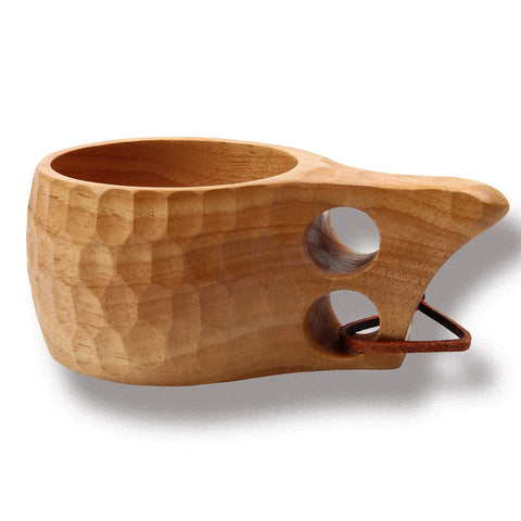 Mochiglory Wooden Cup Camping Cup Nordic Style Handmade Natural, Portable Wood Mug Drinking Cup for Coffee, Tea and Milk.