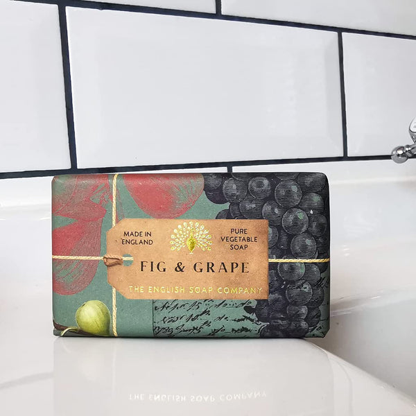 The English Soap Company, Fig & Grape Soap Bar, Anniversary Collection 200g